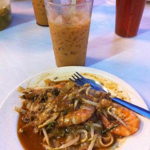 Rupa hidangan Char Koey Teow di Sani Char Koey Teow, Bayan Lepas, Pulau Pinang.