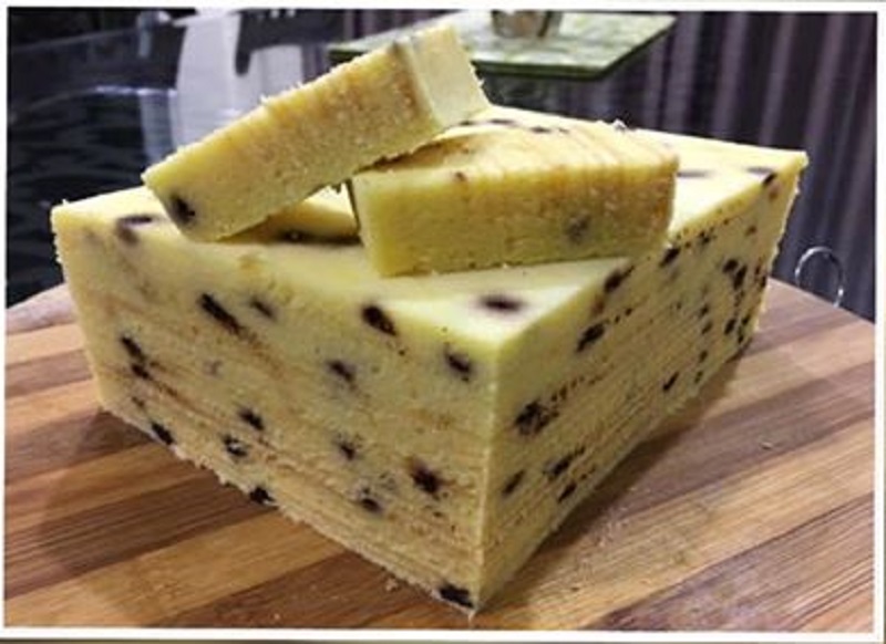 Kek lapis cheese berlapis yang sedap dan cantik