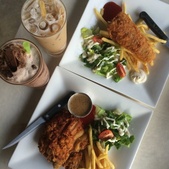 fish and chip chicken chop