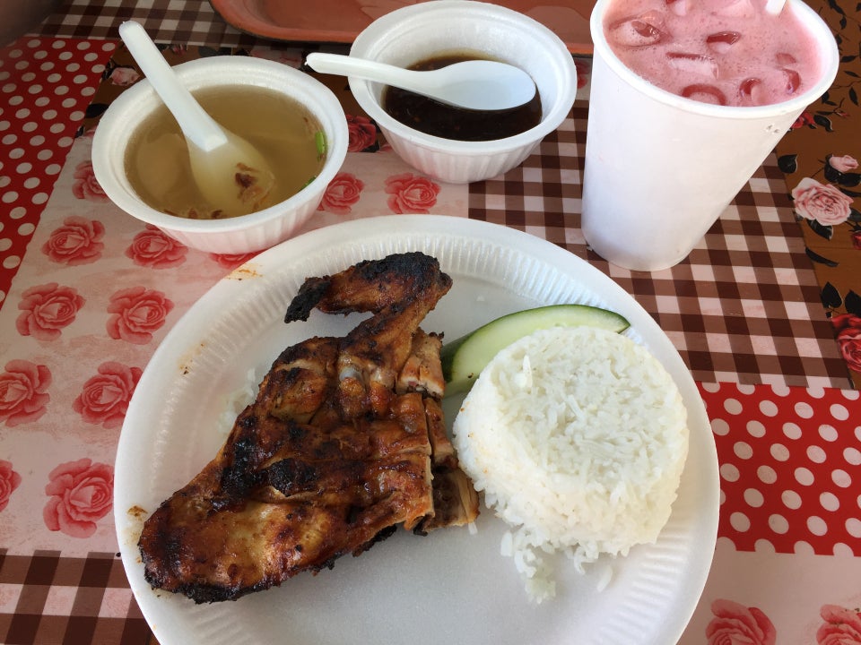 nasi kukus ayam panggang @ tempat makan port dickson