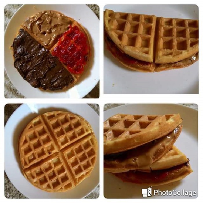 Waffle rangup luar lembut dalam dengan filling cream cheese
