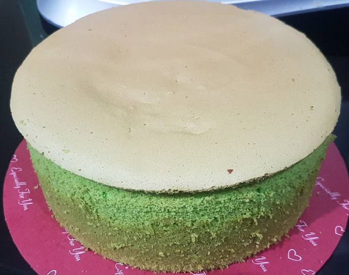 kek sponge pandan