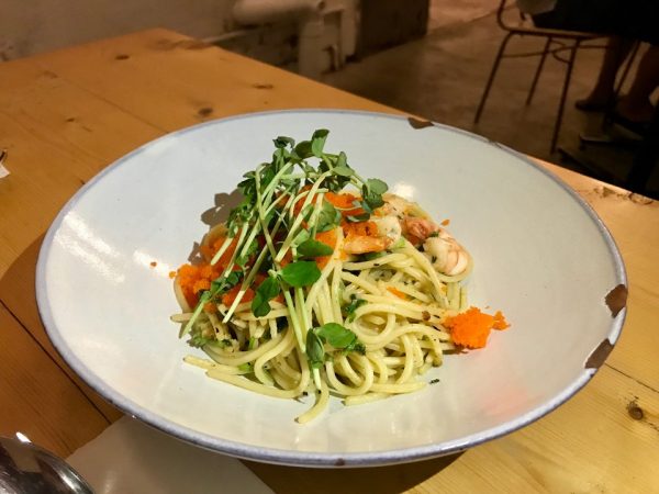 prawn aglio olio @ woo