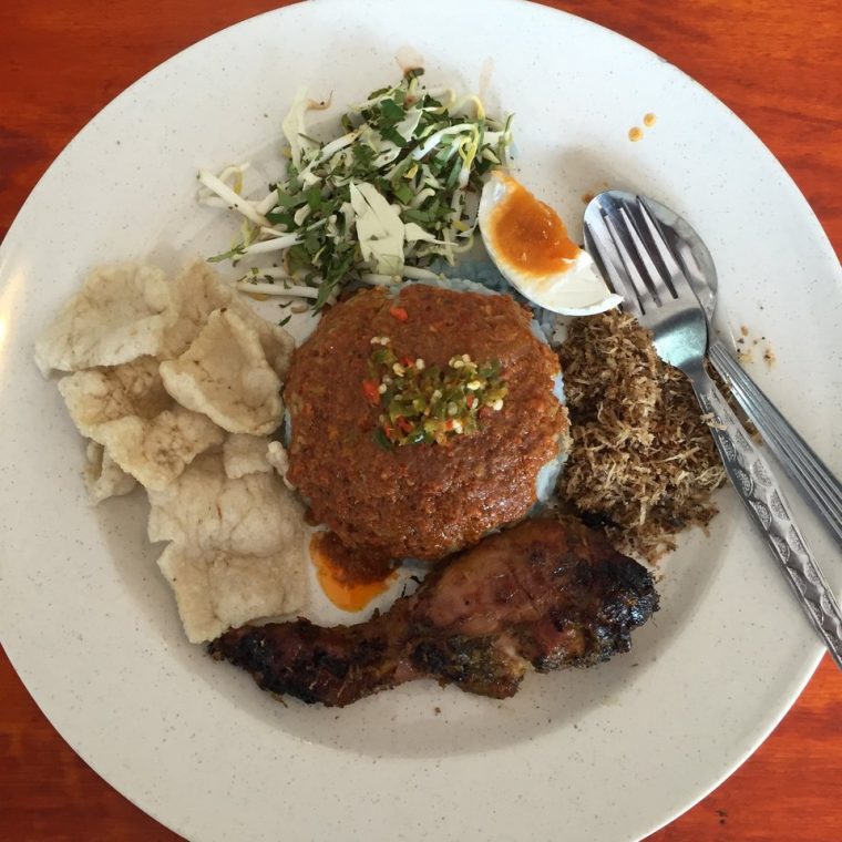 nasi kerabu ayam bakar @ nasi kerabu cikgu ct