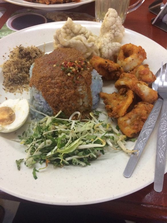 nasi kerabu sotong @ nasi kerabu cikgu ct