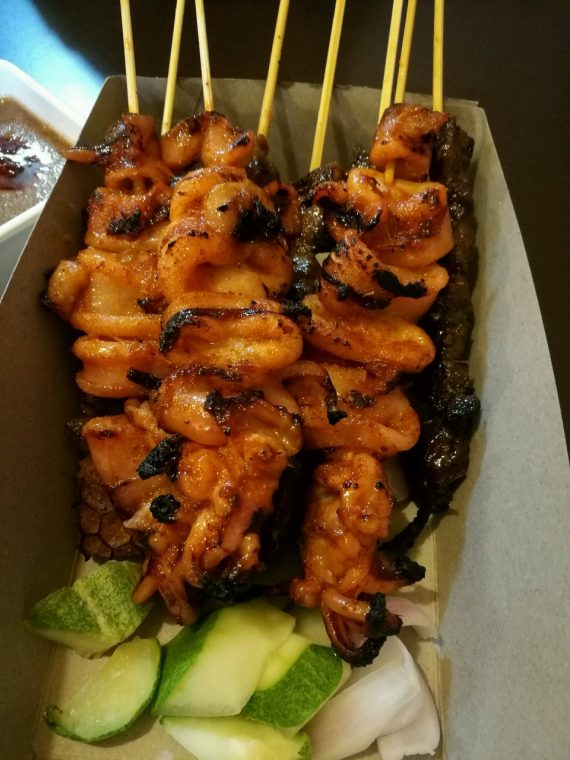 Calamari satay di Ah Basri Satay