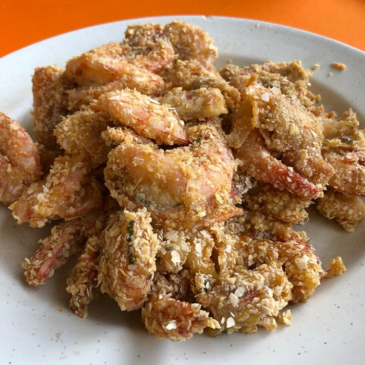 nestum prawns @ bukit mata seafood centre