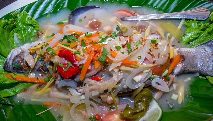 Ikan siakap stim Restoran Dalam Taman