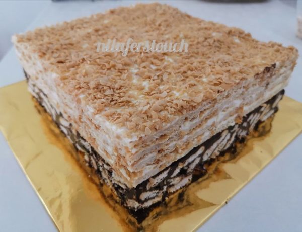 Proses memasak kek batik cheesekut