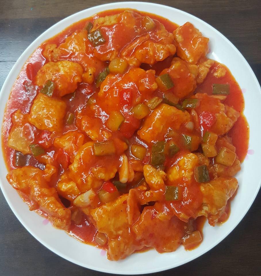 Ikan dori masak masam manis bersos