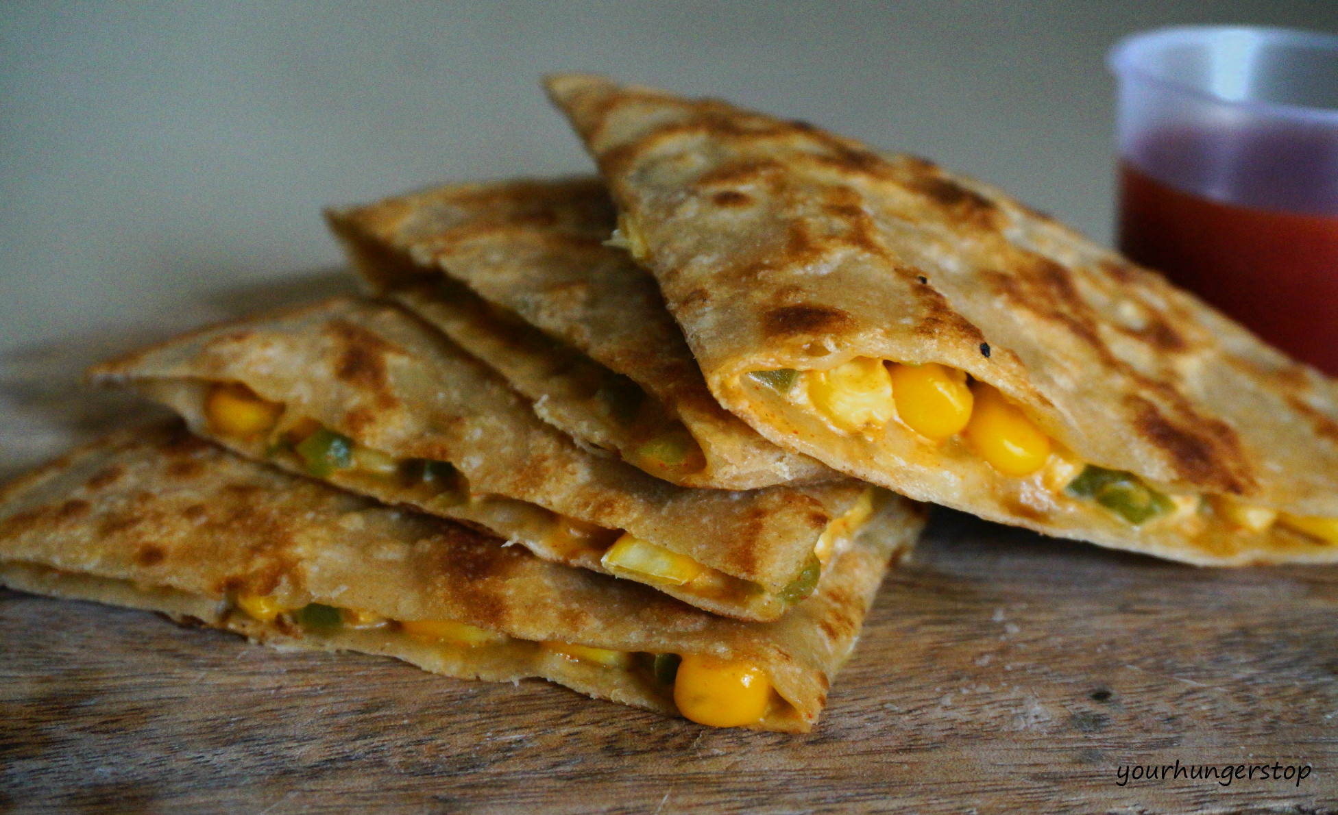 Roti canai jagung dengan biji jagung
