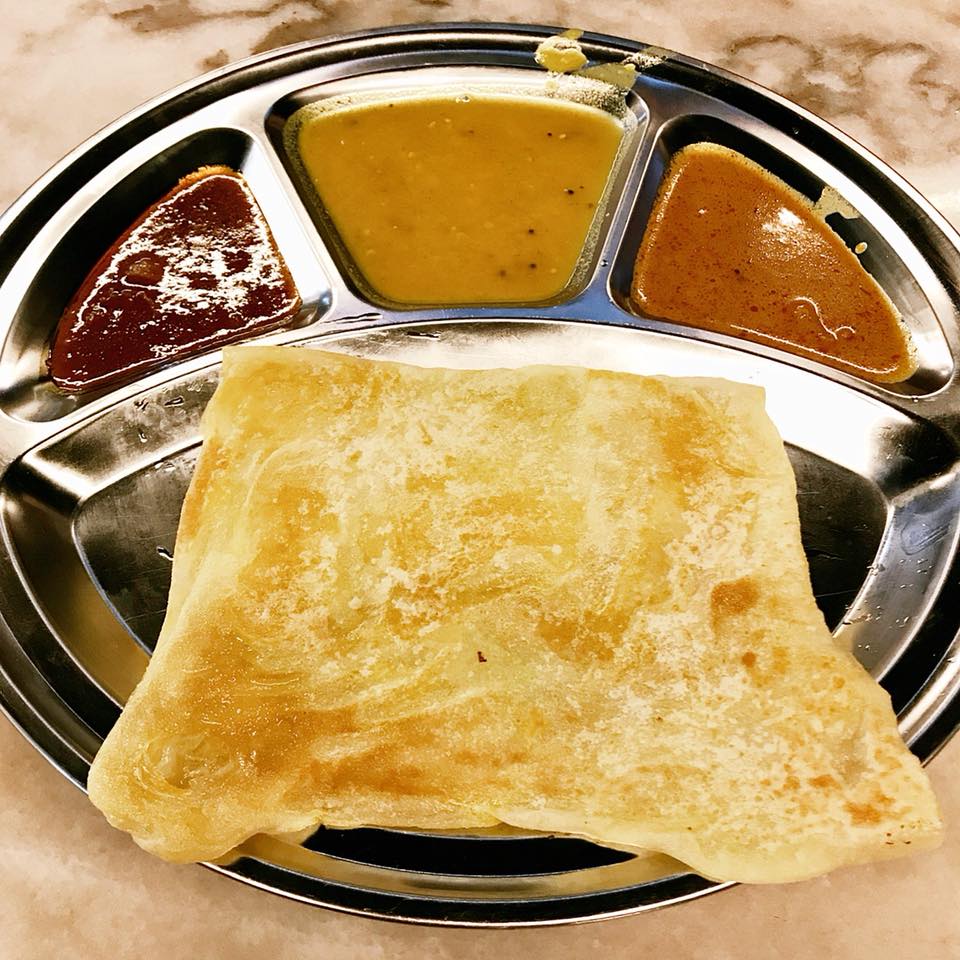 Roti canai planta dengan mentega Planta