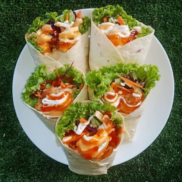 Tortilla ayam sihat dilipat