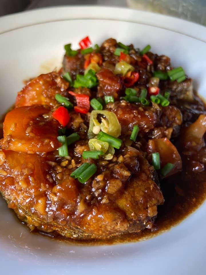 ikan tenggiri masak kicap chinese style