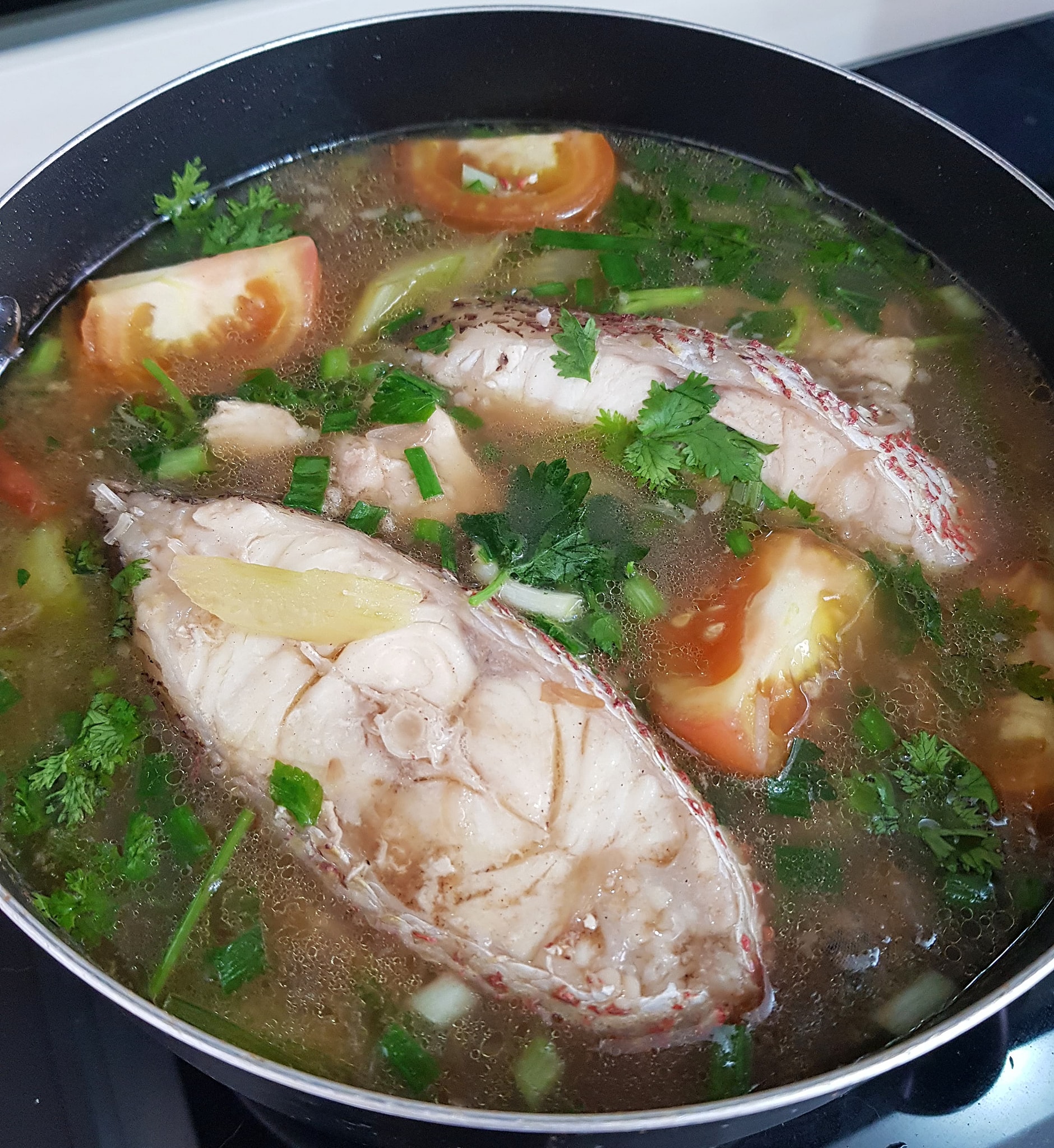 resepi ikan merah - sup ikan merah