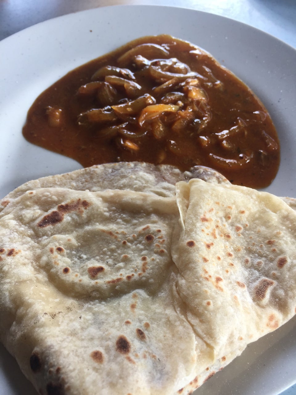Capati, labu sayong dan nasi gulai panas