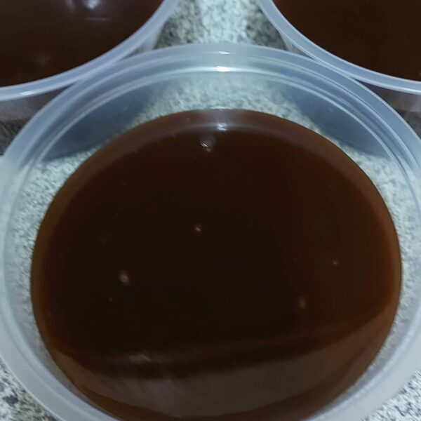 Adunan dodol sedang dimasak menggunakan Thermomix