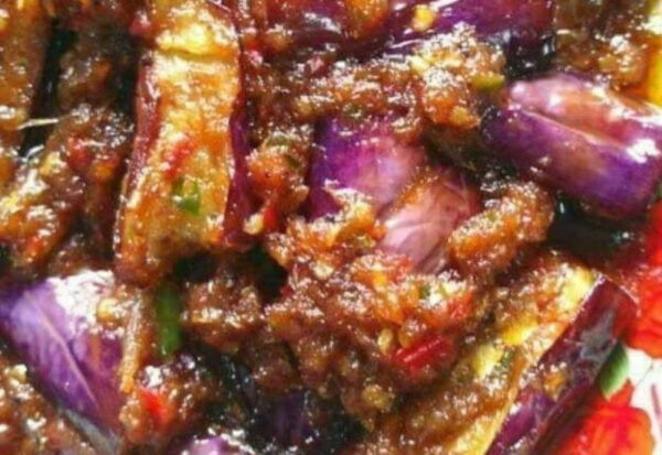Terung goreng berlada yang sedap