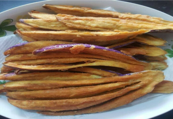 Terung goreng rangup siap dihidang