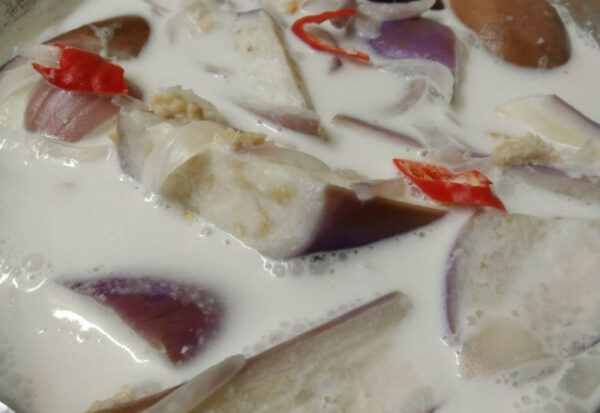 Terung masak lemak putih bersantan
