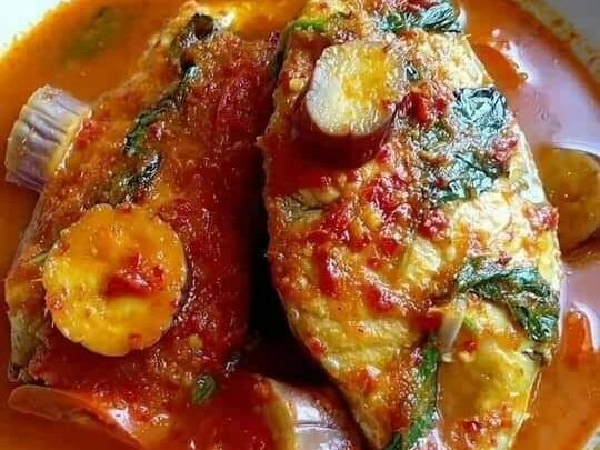 Kari merah Thai ikan Jenahak pedas