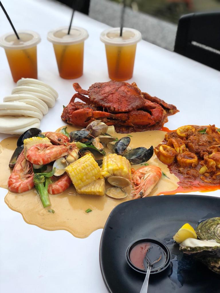 Hidangan seafood Cengkerang Seafood Jumble
