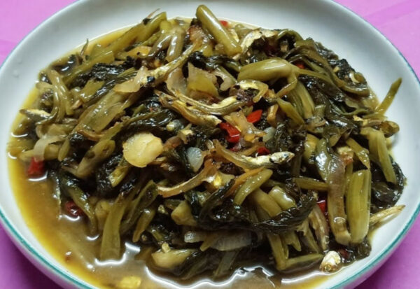 Kasam sawi pahit goreng