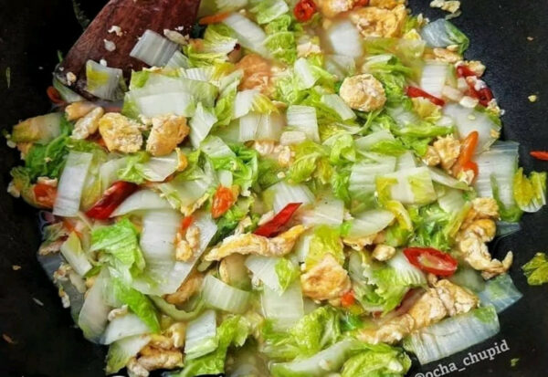 Sayur sawi putih tumis