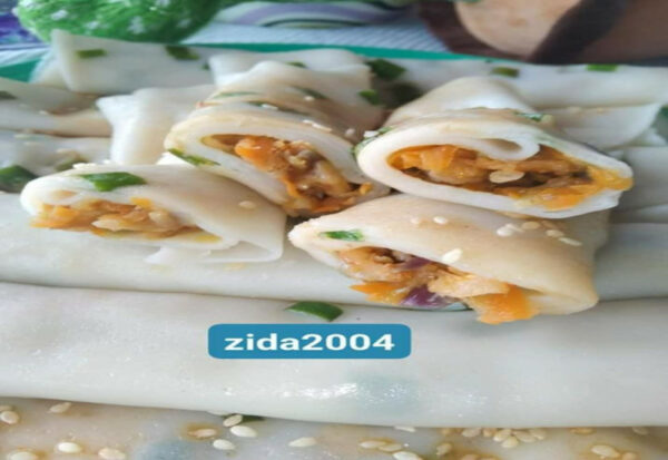 Chee Cheong Fun berinti sayur-sayuran