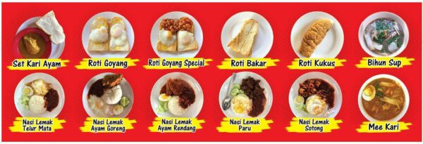 Roti bakar arang dengan kopi dan telur separuh masak