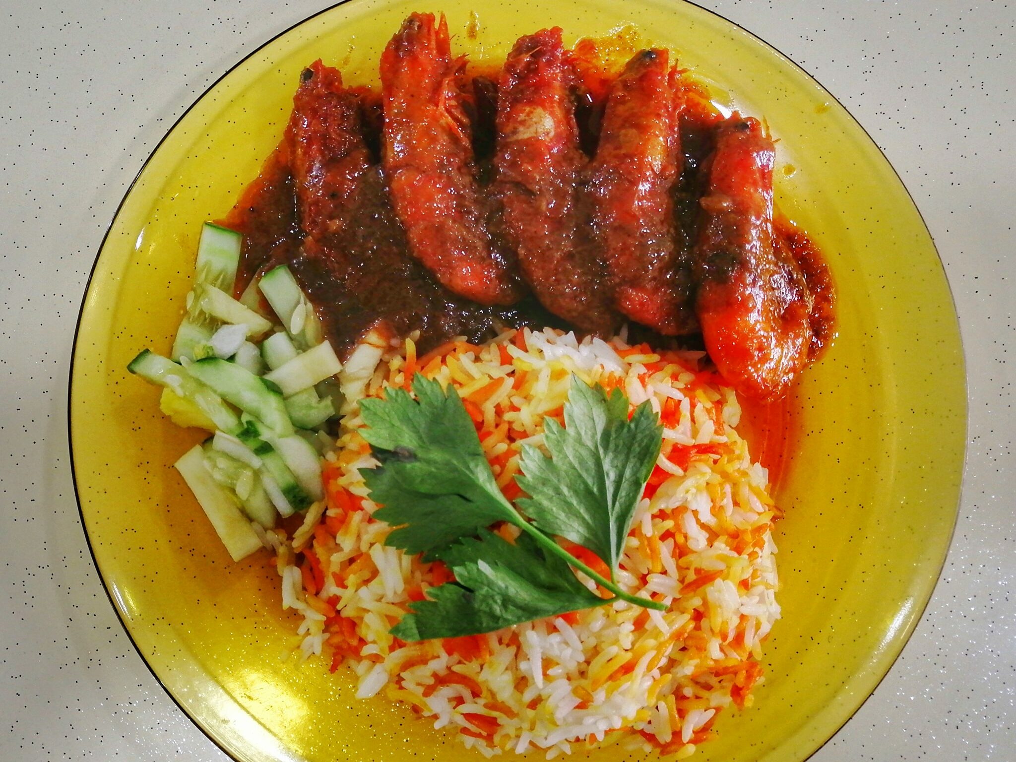 Nasi beriani kambing dari Roslin Beriani House