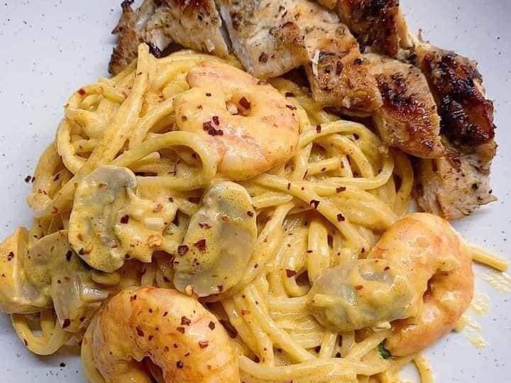 Spaghetti carbonara pedas berperasa tomyam