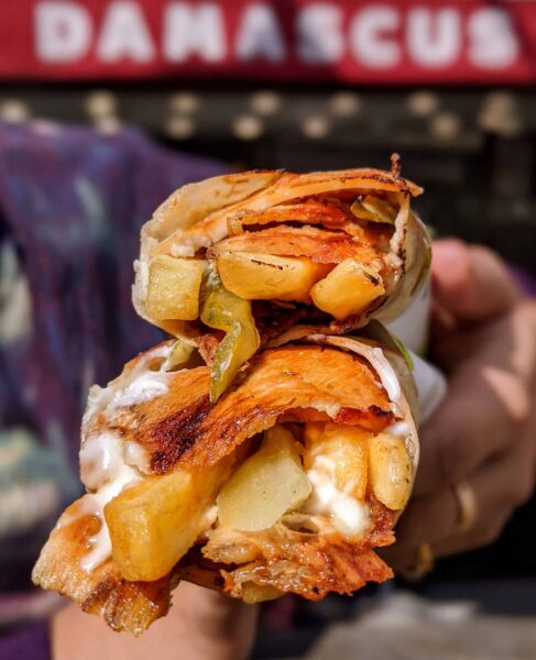 Sajian makanan Arab di Shawarma Damascus