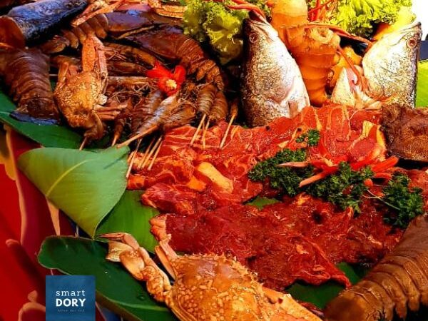 Sajian buffet di Bertam Resort