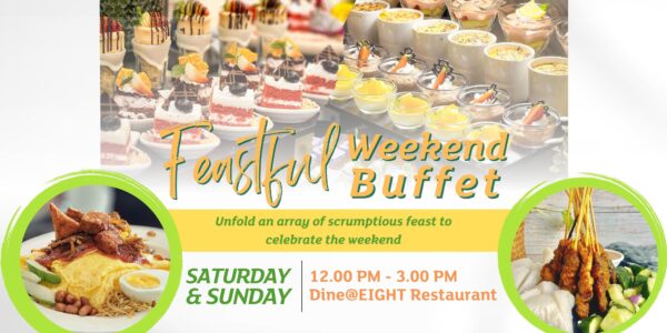 Pemandangan restoran buffet di Holiday Inn Johor Bahru