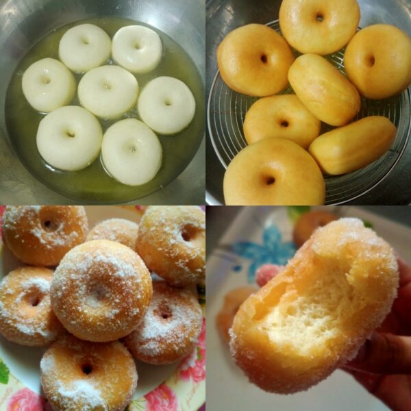 Donut gebu yang lembut dan mengembang