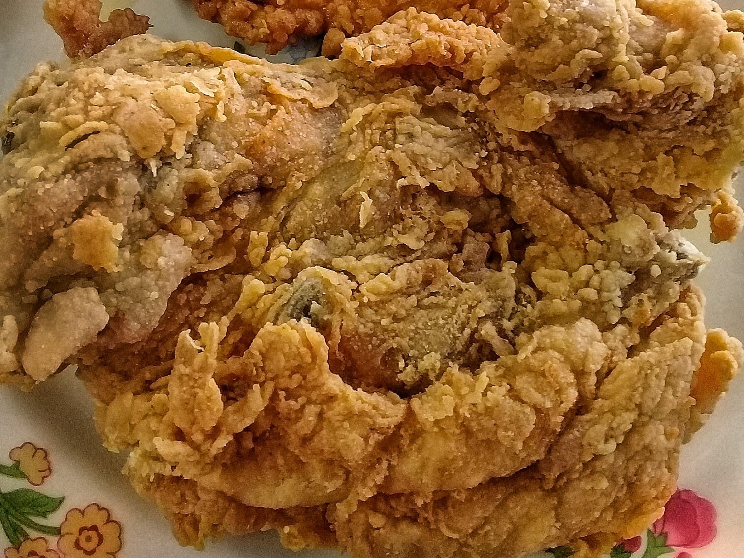 Rangka ayam goreng yang rangup