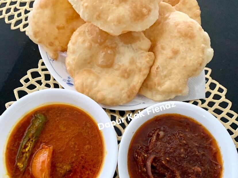 Roti puri goreng yang kembang
