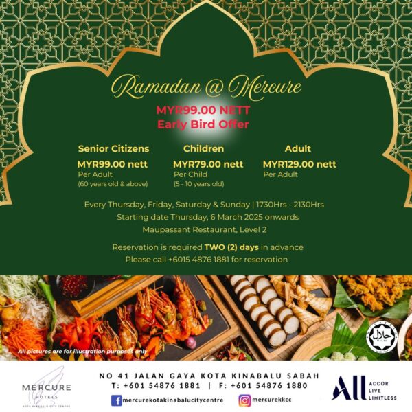 Sajian buffet Ramadhan di Mercure Kota Kinabalu City Centre