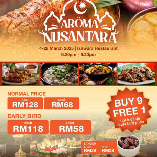 Hidangan buffet Ramadhan di Le Grandeur Palm Resort Senai