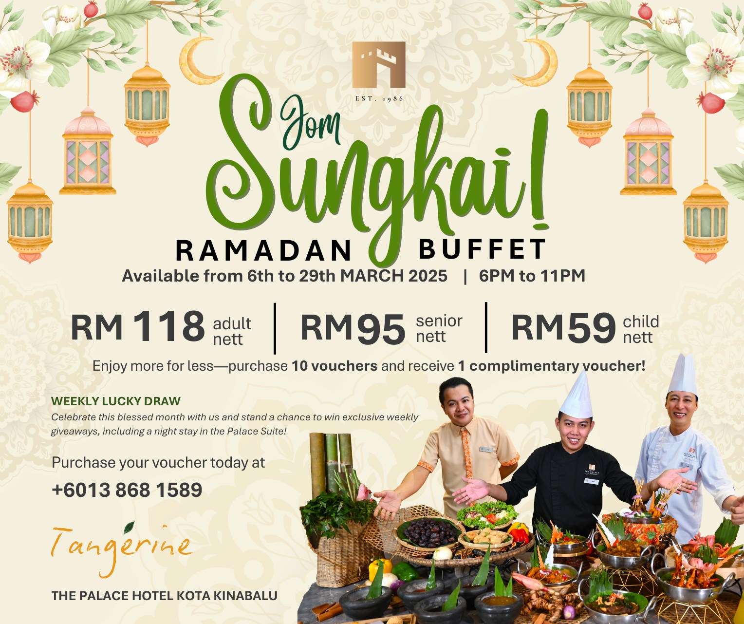 Sajian buffet Ramadhan di The Palace Hotel Kota Kinabalu