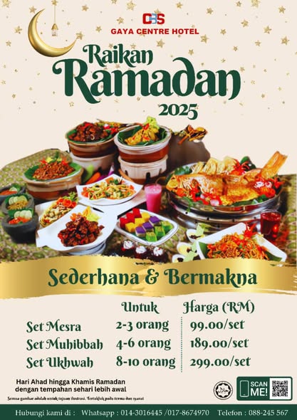 Hidangan buffet Ramadhan di Gaya Centre Hotel