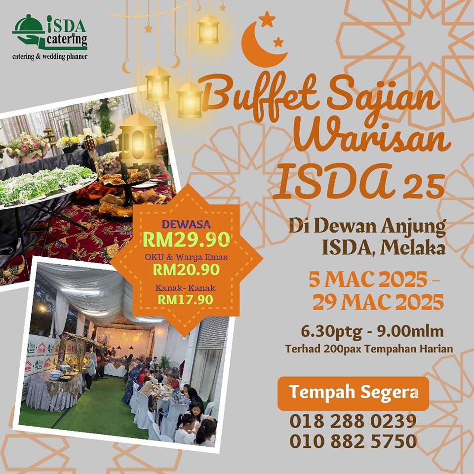 Sajian bufet Warisan ISDA dengan pelbagai hidangan