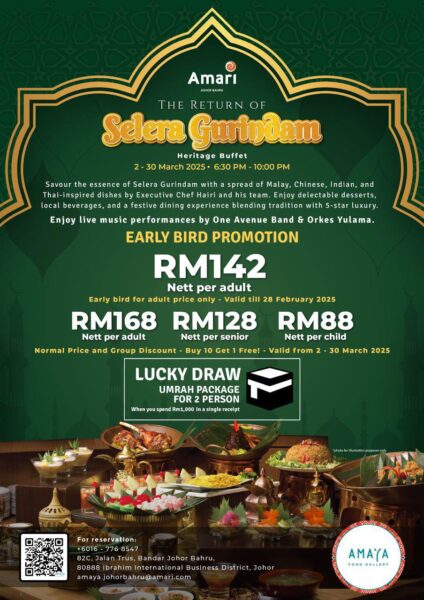 Suasana buffet Ramadhan di Amari Johor Bahru