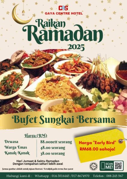 Menu buffet Ramadhan di Gaya Centre Hotel