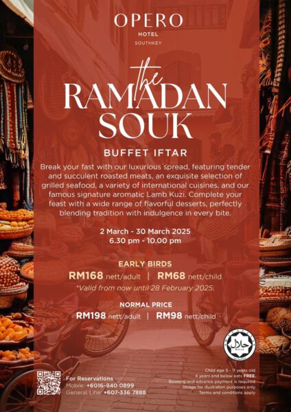 Suasana buffet Ramadhan di Opero Hotel Johor Bahru