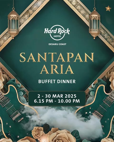 Suasana buffet Ramadhan di Hard Rock Hotel Desaru Coast