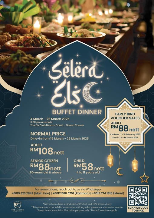 Suasana buffet Ramadhan di The Els Club Desaru Coast
