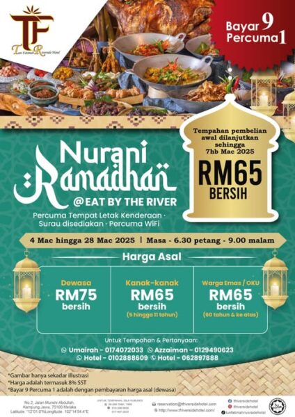 Tun Fatimah Riverside Hotel bufet Ramadhan